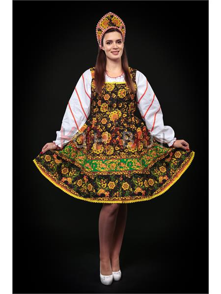 Костюм русский народный женский, средний хохлома