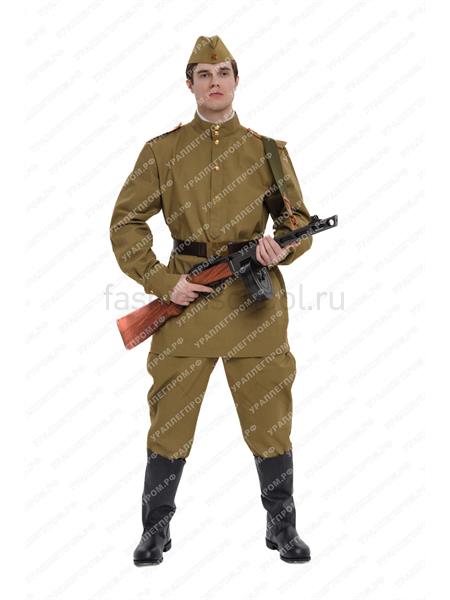 Костюм рядового солдата времен ВОВ 1943 г. с погонами