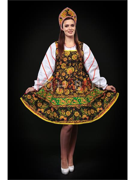 Костюм русский народный женский, средний хохлома